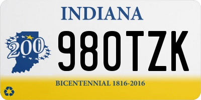 IN license plate 980TZK