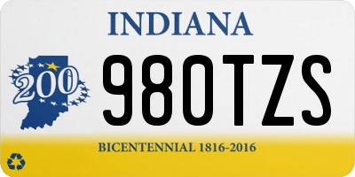 IN license plate 980TZS