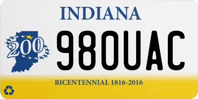 IN license plate 980UAC