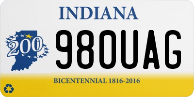IN license plate 980UAG