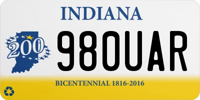 IN license plate 980UAR