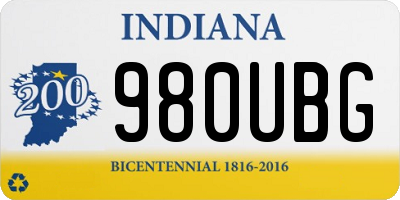 IN license plate 980UBG