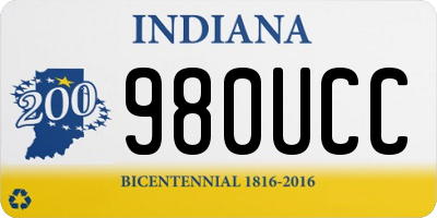 IN license plate 980UCC