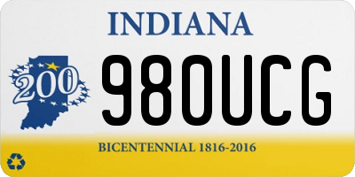 IN license plate 980UCG