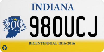 IN license plate 980UCJ