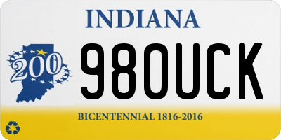IN license plate 980UCK