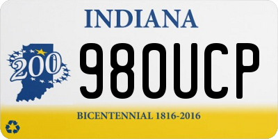 IN license plate 980UCP