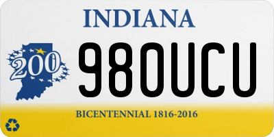 IN license plate 980UCU