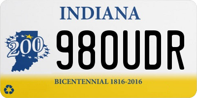 IN license plate 980UDR