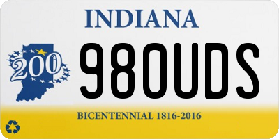IN license plate 980UDS