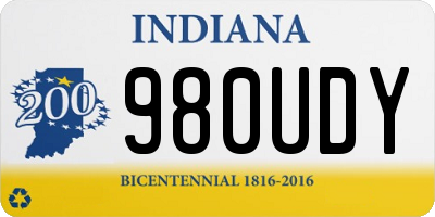 IN license plate 980UDY