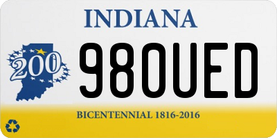 IN license plate 980UED