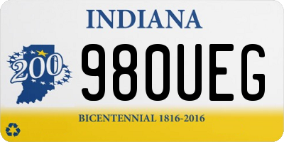 IN license plate 980UEG