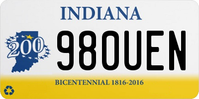 IN license plate 980UEN