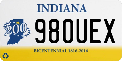 IN license plate 980UEX