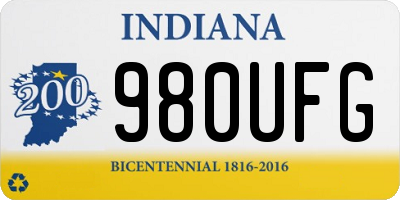 IN license plate 980UFG