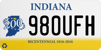 IN license plate 980UFH