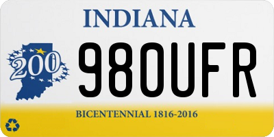 IN license plate 980UFR