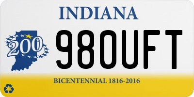 IN license plate 980UFT