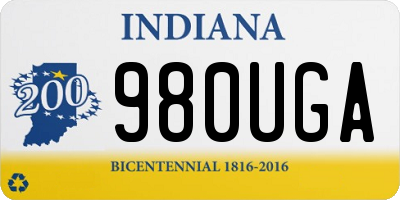 IN license plate 980UGA