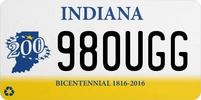 IN license plate 980UGG