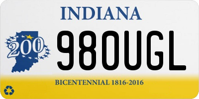 IN license plate 980UGL
