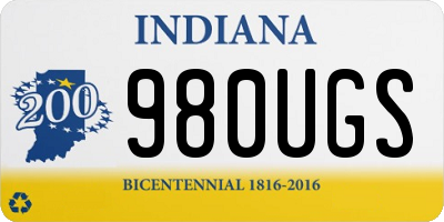 IN license plate 980UGS
