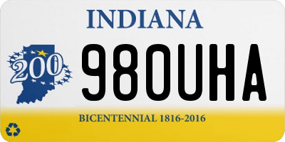 IN license plate 980UHA