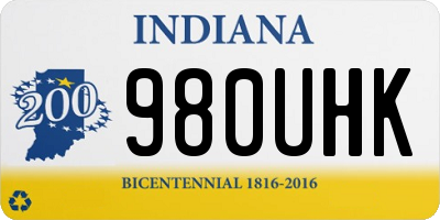 IN license plate 980UHK