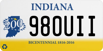 IN license plate 980UII