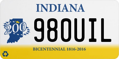 IN license plate 980UIL