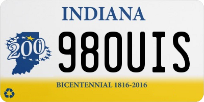 IN license plate 980UIS