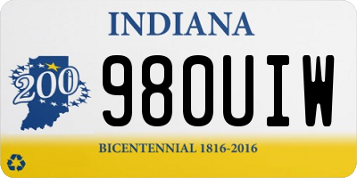 IN license plate 980UIW