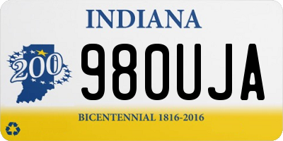IN license plate 980UJA