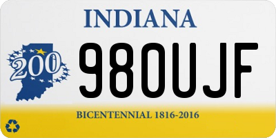 IN license plate 980UJF