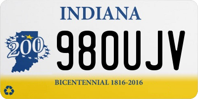 IN license plate 980UJV