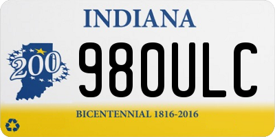 IN license plate 980ULC