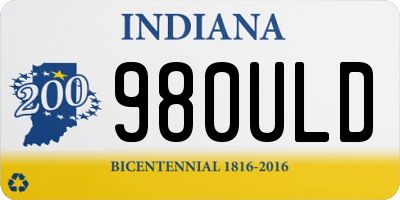 IN license plate 980ULD