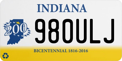 IN license plate 980ULJ