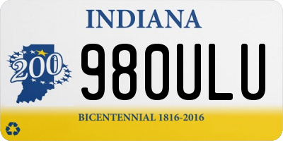 IN license plate 980ULU