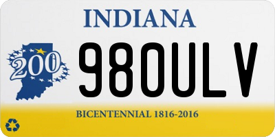 IN license plate 980ULV