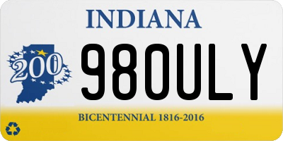 IN license plate 980ULY