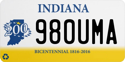 IN license plate 980UMA