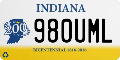 IN license plate 980UML