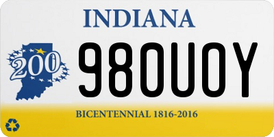 IN license plate 980UOY