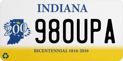 IN license plate 980UPA