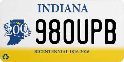 IN license plate 980UPB