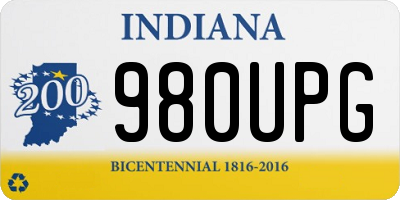 IN license plate 980UPG