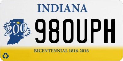 IN license plate 980UPH