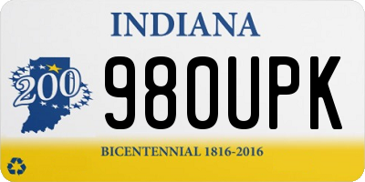 IN license plate 980UPK